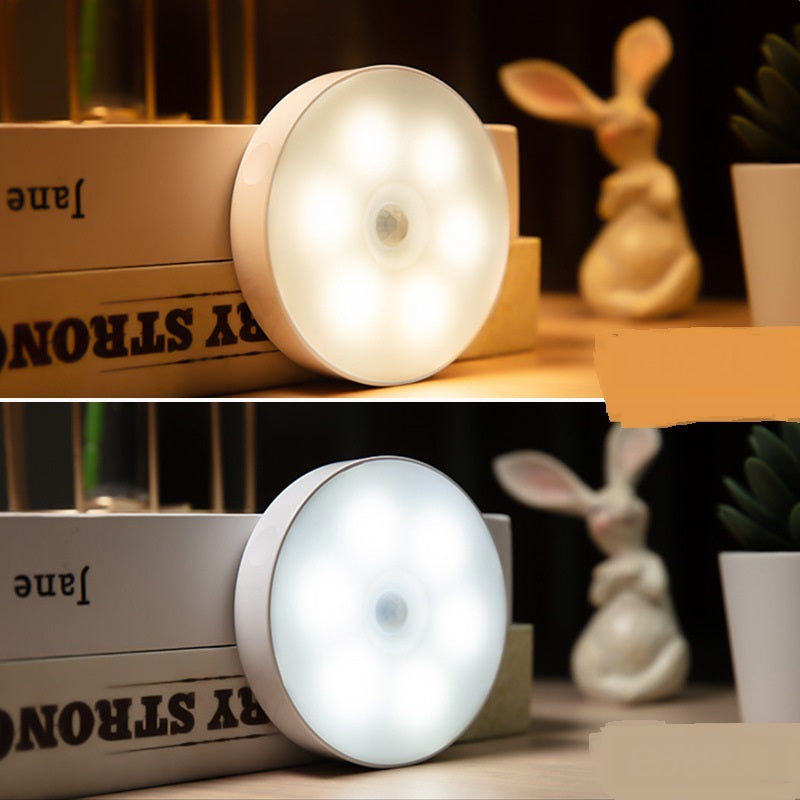 USB Rechargeable Motion Sensor Light - Round Wireless LED Light - Motion Sensor Night Light