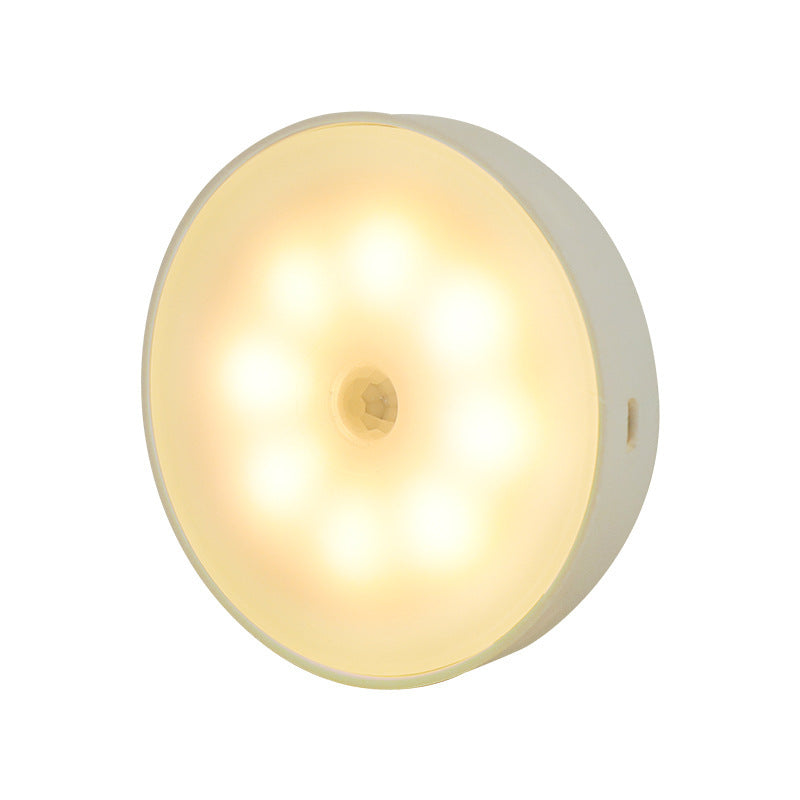 USB Rechargeable Motion Sensor Light - Round Wireless LED Light - Motion Sensor Night Light