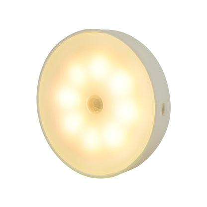 USB Rechargeable Motion Sensor Light - Round Wireless LED Light - Motion Sensor Night Light