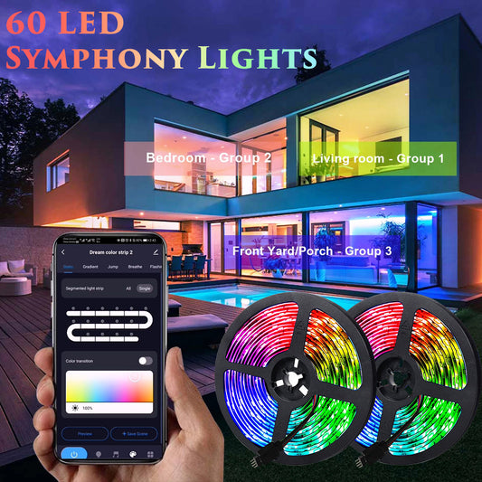 LED Strip Lights - RGB Waterproof Lights - 12V LED Lights - Home Decoration