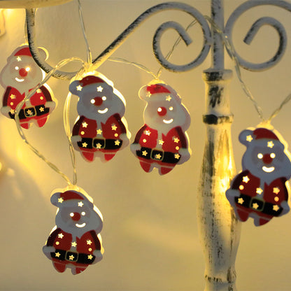 Christmas LED Light String - Santa Claus Elk Snowman Xmas Ornament String Light - Christmas Decorations