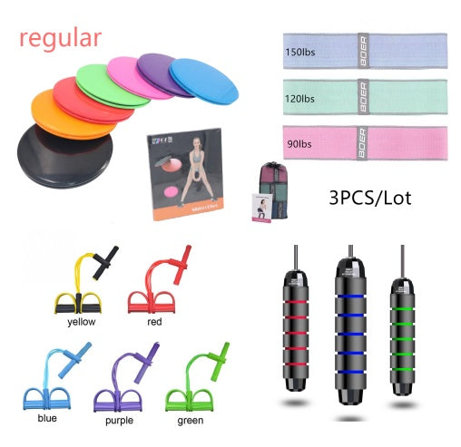 Fitnes Equipment - Jumping Rope - Puller - Elastic Band - Gliding Disc - Body Training Equipment