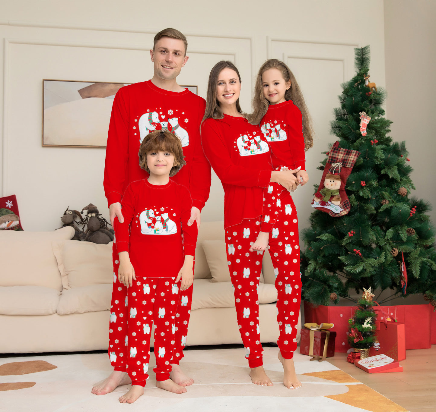 Christmas Family Pajamas - Matching Sets - Christmas Sleepwear - Parent-Child Pjs Outfit - For Christmas