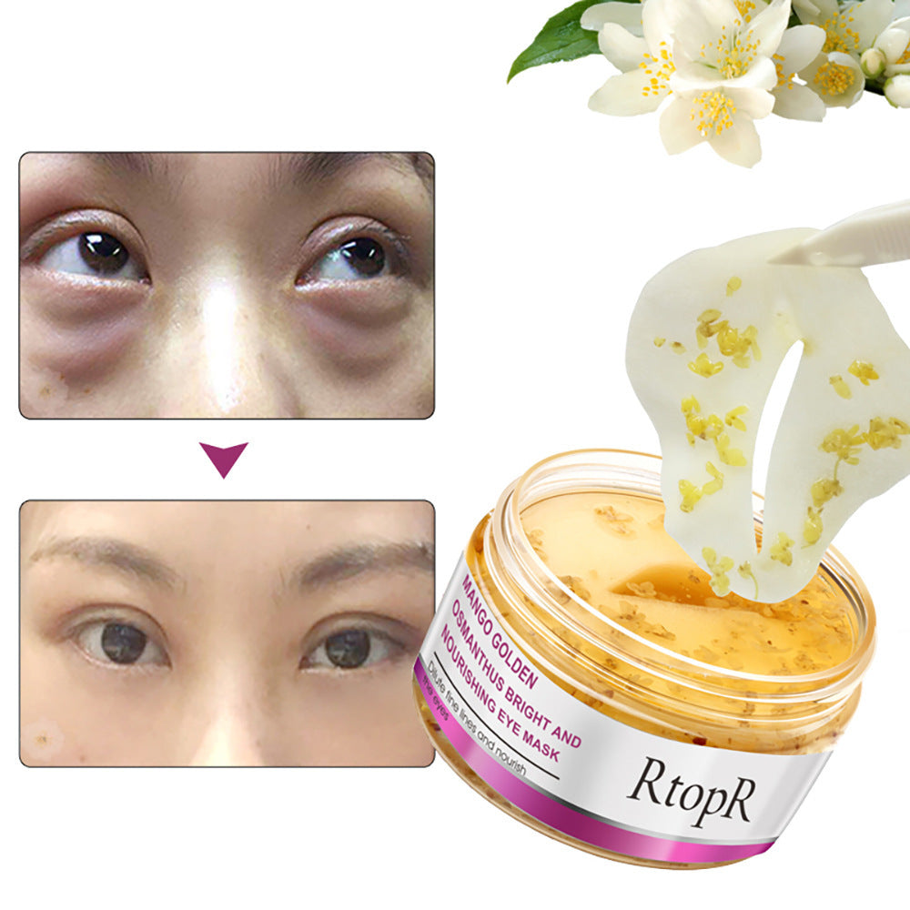 Golden Osmanthus Mango Eye Mask - Brightening And Nourishing Skin Care - Anti Puffiness - Dark Circle Removing Eye Mask - Anti Aging Treatment Mask