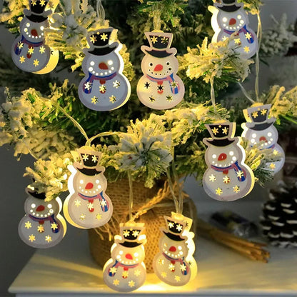 Christmas LED Light String - Santa Claus Elk Snowman Xmas Ornament String Light - Christmas Decorations