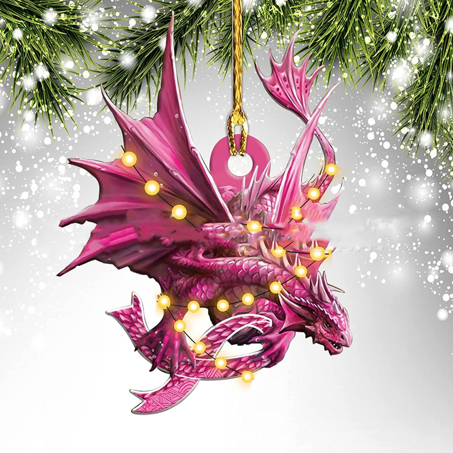 Dinosaur Dragon Christmas Door Hanging Decoration - Window Decoration