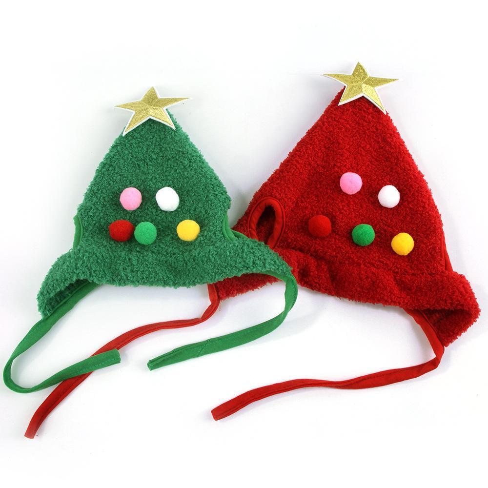 Cute Christmas Hat For Pets - Tree Shape Hat For Pets - Different Sizes - Christmas Accessories