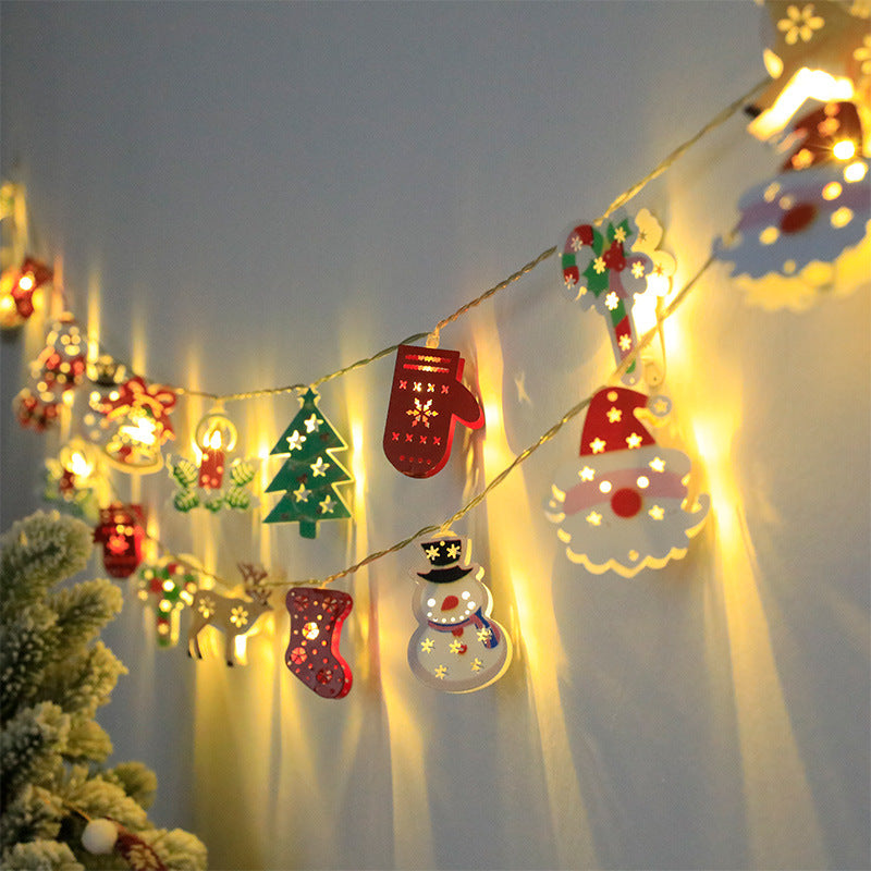 Christmas LED Light String - Santa Claus Elk Snowman Xmas Ornament String Light - Christmas Decorations