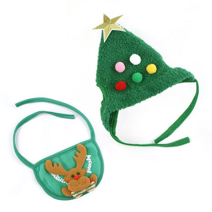 Cute Christmas Hat For Pets - Tree Shape Hat For Pets - Different Sizes - Christmas Accessories