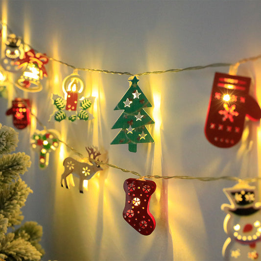 Christmas LED Light String - Santa Claus Elk Snowman Xmas Ornament String Light - Christmas Decorations