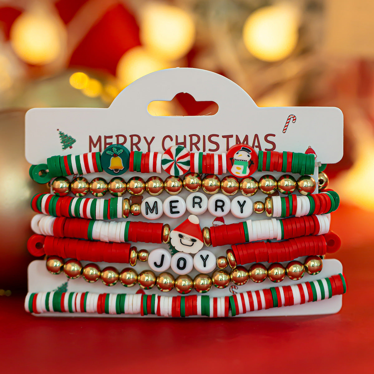 Christmas Polymer Colorful Bracelet