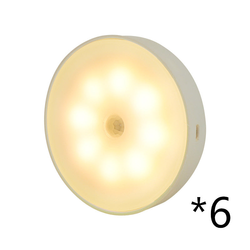 USB Rechargeable Motion Sensor Light - Round Wireless LED Light - Motion Sensor Night Light