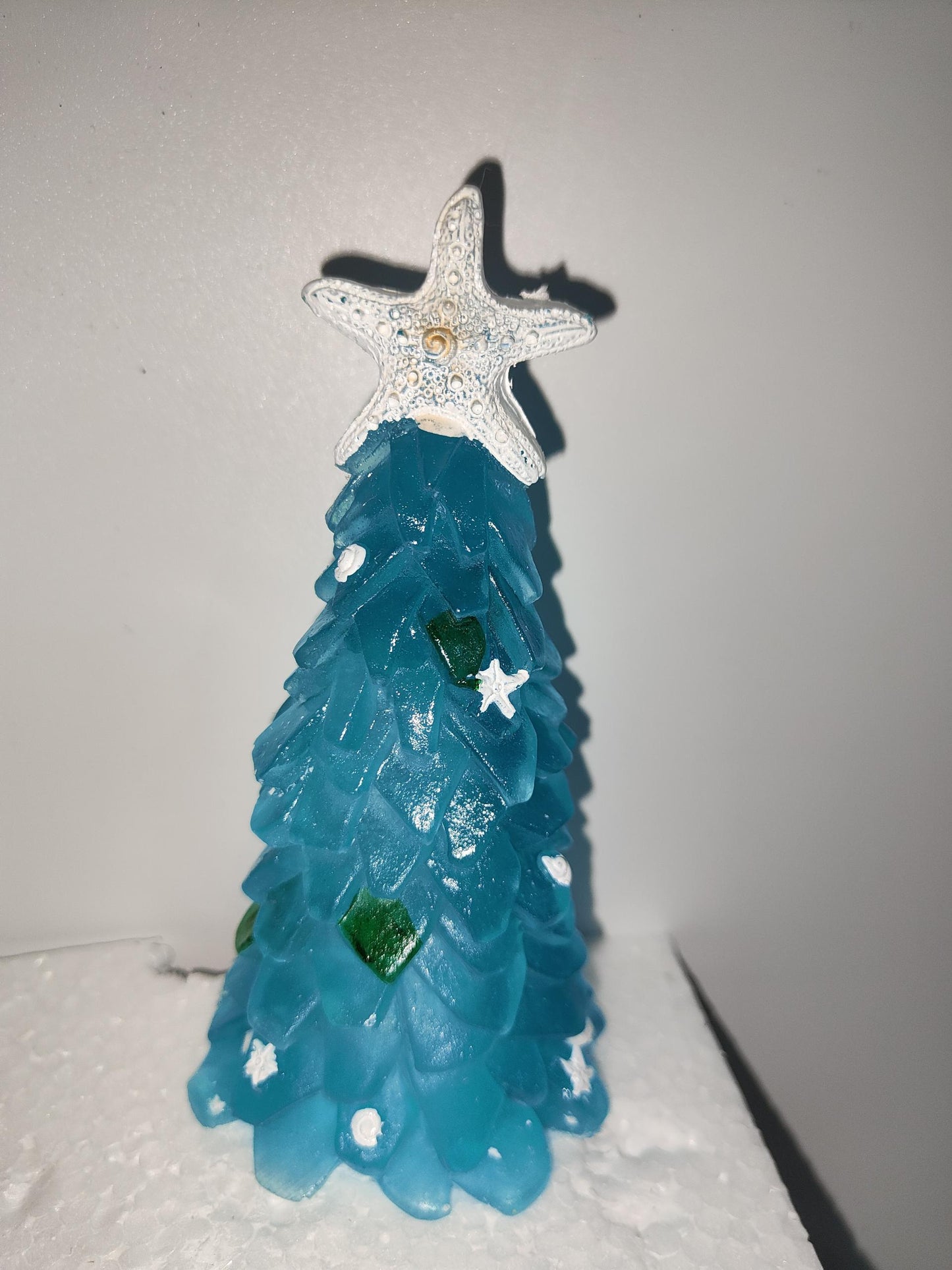 DIY Christmas Decoration - Blue Christmas Tree - Glass Creative Unique Decoration - 15 cm Christmas Tree