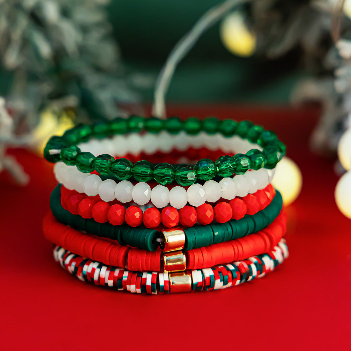 Christmas Polymer Colorful Bracelet