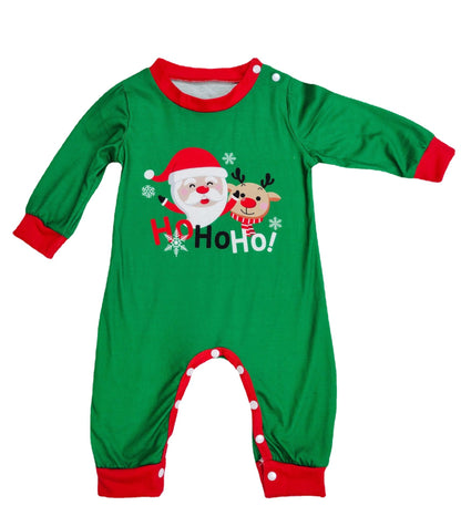 Christmas Pajamas For Family - Matching Family Christmas PJs Sets-  Santa Claus Printed Top Sleepwear