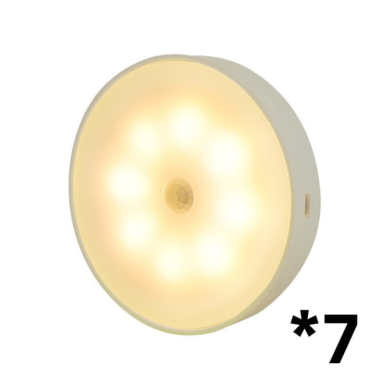 USB Rechargeable Motion Sensor Light - Round Wireless LED Light - Motion Sensor Night Light