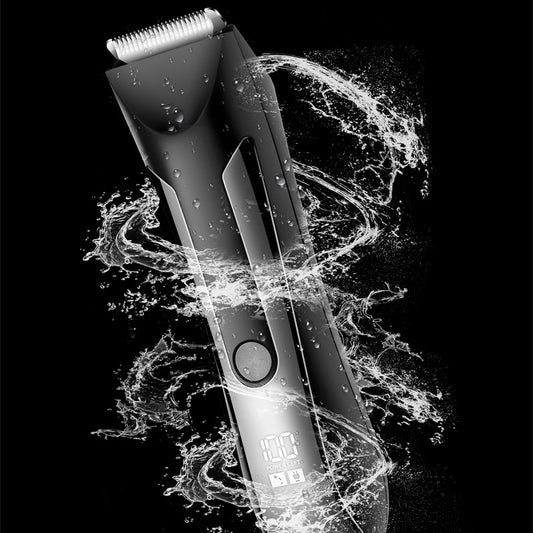 Rechargeable LCD Digital Display Body Hair Trimmer Shaver