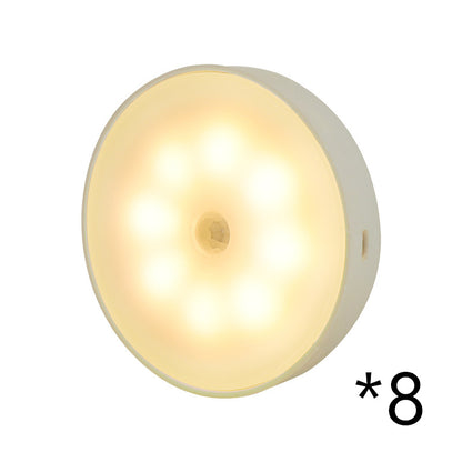 USB Rechargeable Motion Sensor Light - Round Wireless LED Light - Motion Sensor Night Light