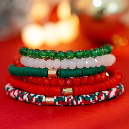 Christmas Polymer Colorful Bracelet