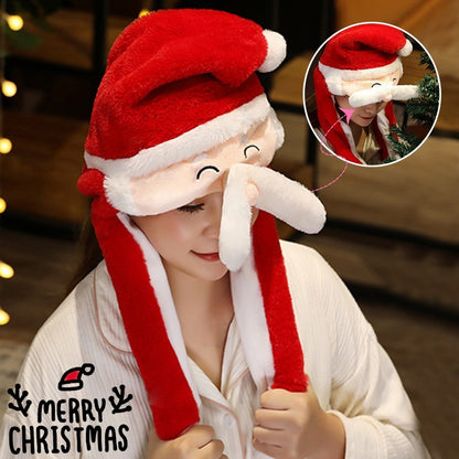 Movable Christmas Hat - Winter Cute Santa Claus Snowman Elk Hat - Comfortable Christmas Hat