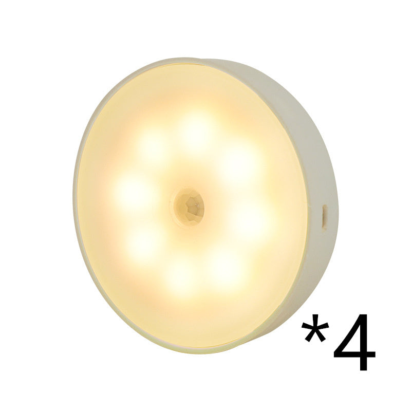 USB Rechargeable Motion Sensor Light - Round Wireless LED Light - Motion Sensor Night Light