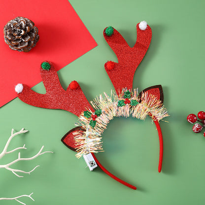 Christmas Hair Band - Glowing Headband - Xmas Tree Snowflake Hair Band - Light Flashing Headwear -Merry Christmas Gift