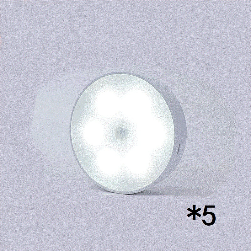 USB Rechargeable Motion Sensor Light - Round Wireless LED Light - Motion Sensor Night Light