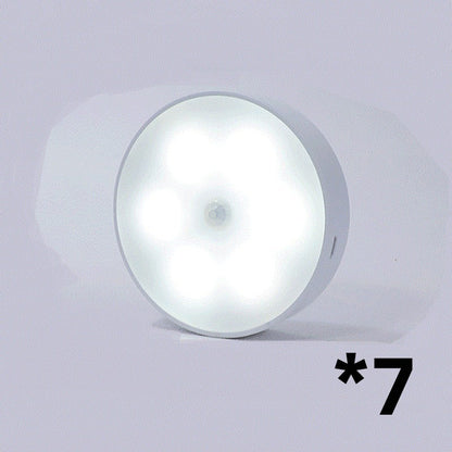 USB Rechargeable Motion Sensor Light - Round Wireless LED Light - Motion Sensor Night Light