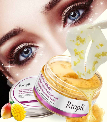 Golden Osmanthus Mango Eye Mask - Brightening And Nourishing Skin Care - Anti Puffiness - Dark Circle Removing Eye Mask - Anti Aging Treatment Mask